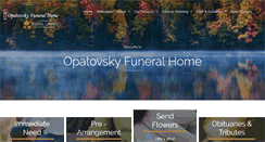 Desktop Screenshot of opatovskyfuneralhome.com